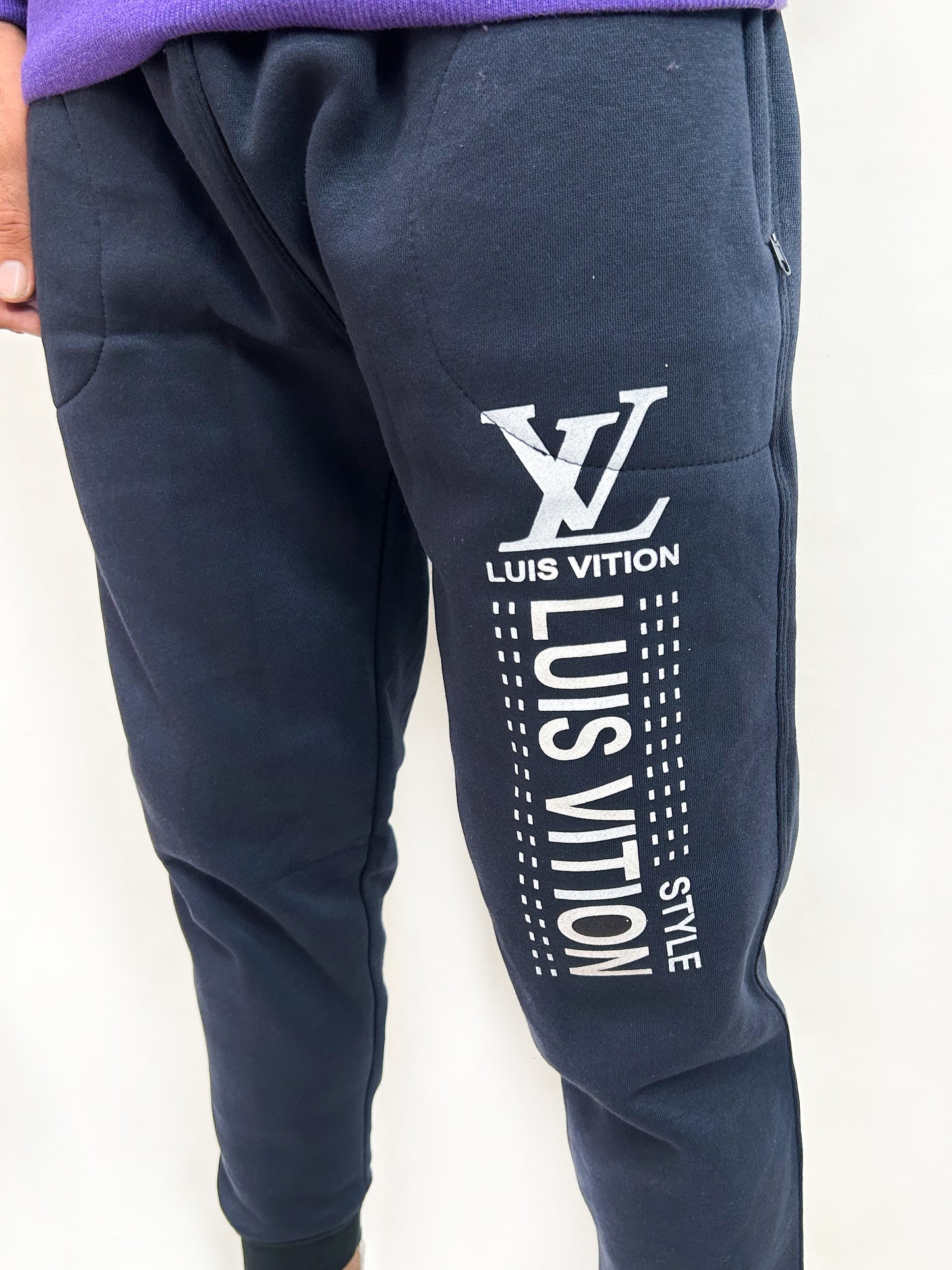 Navy Blue LV Trouser For Men HG MT109