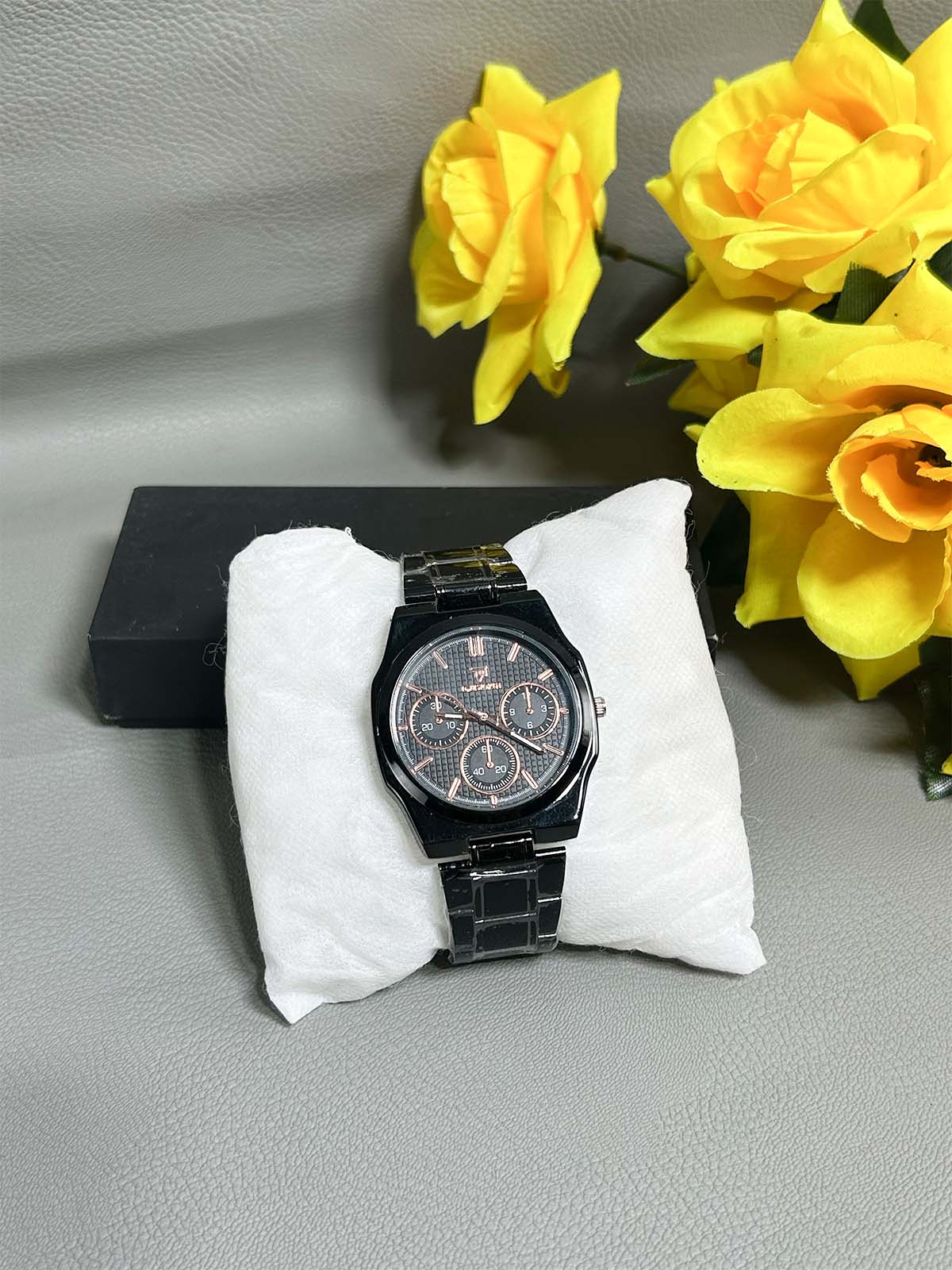 Black Stainless Steel Watch For Men MW164