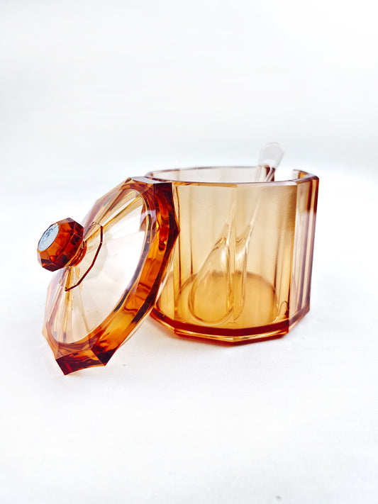 Brown Plastic Novel Sugar Pot Use Multipurpose