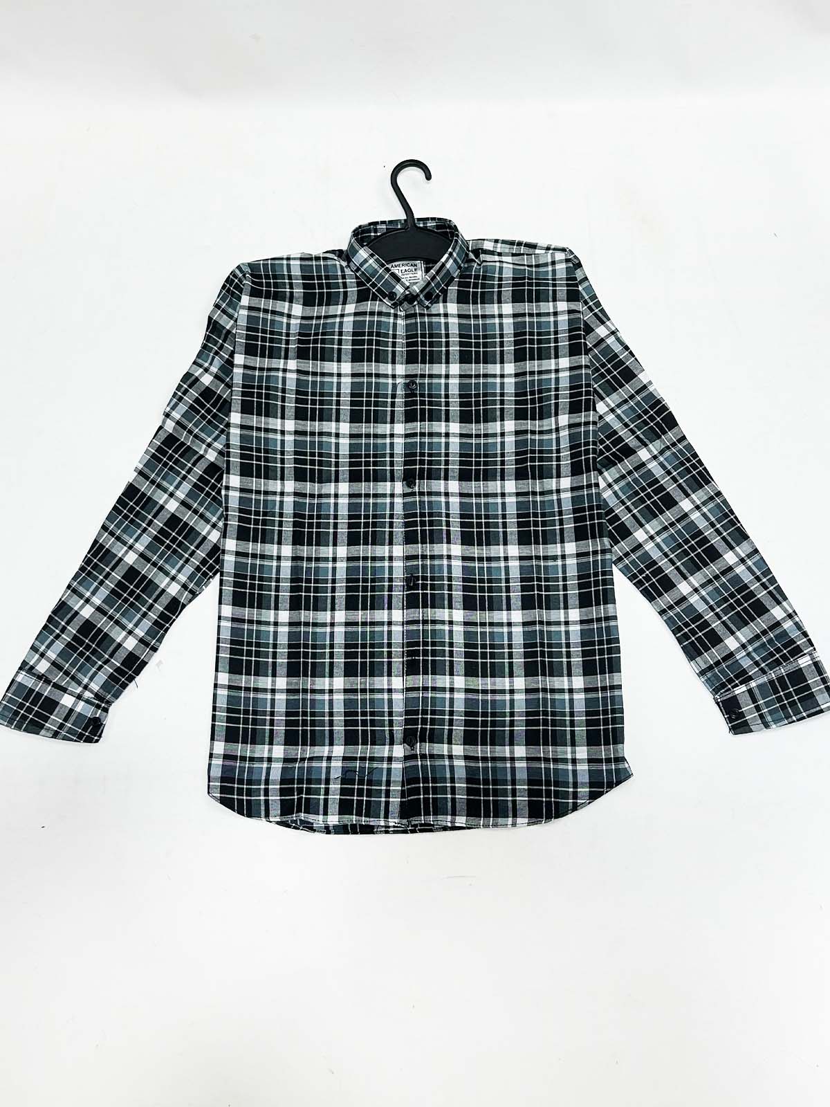 Black Checks Casual Shirt For Men MCS139