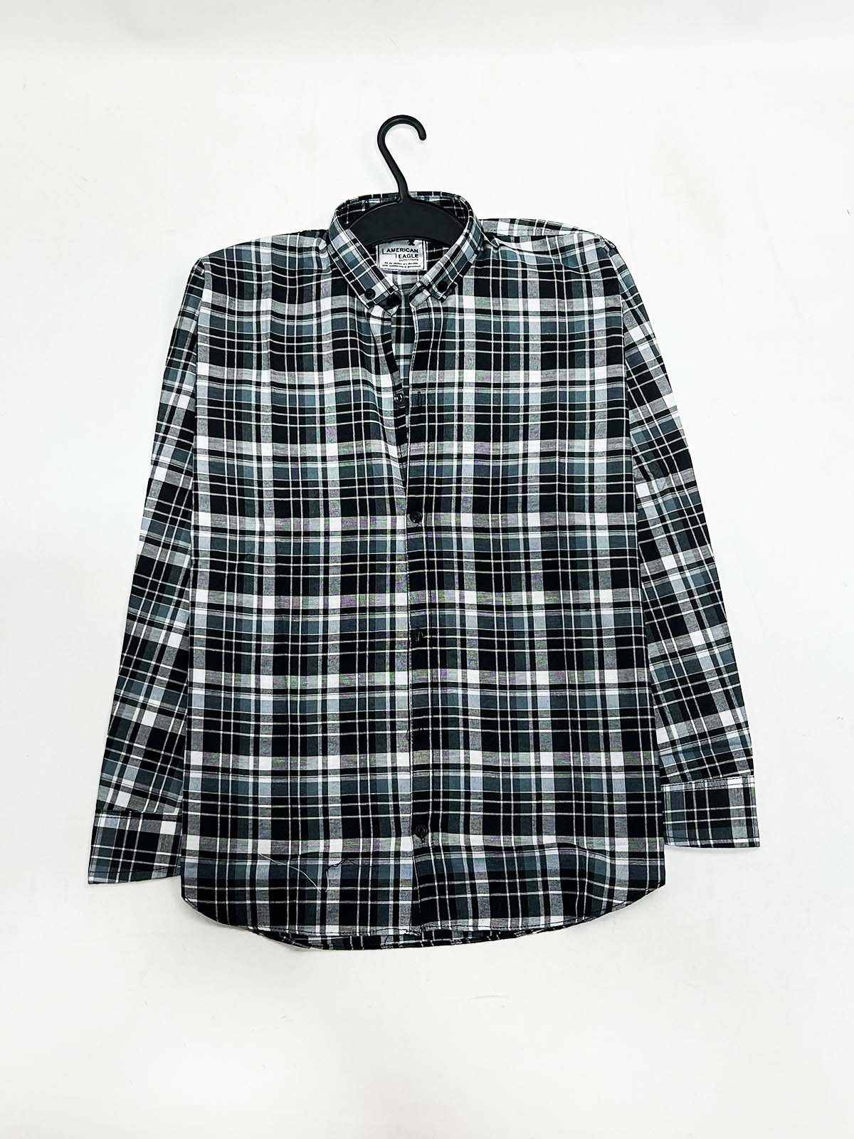 Black Checks Casual Shirt For Men MCS139