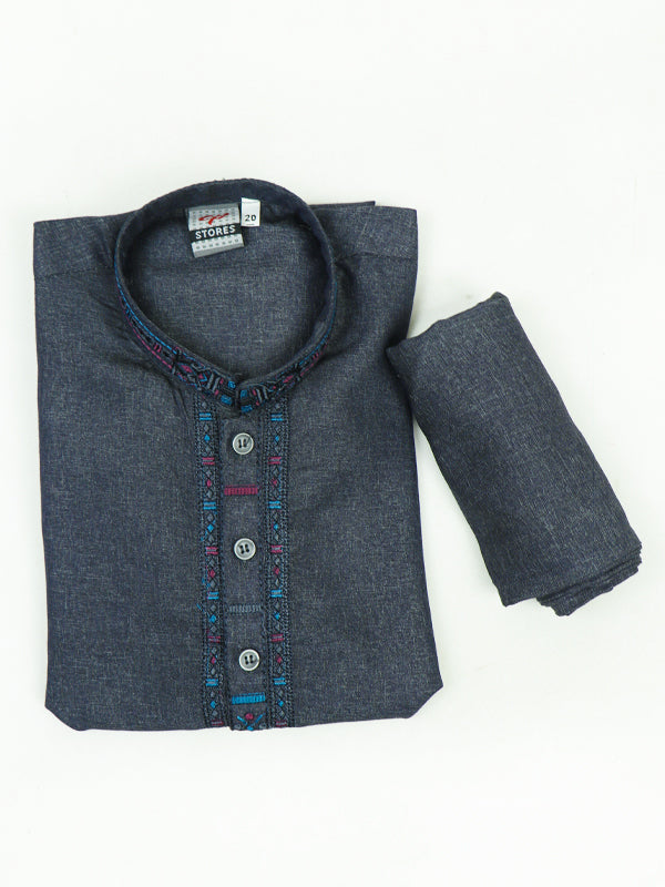 AM 366 Boys Kurta Pajama Suit 2Yrs - 14Yrs  B Grey