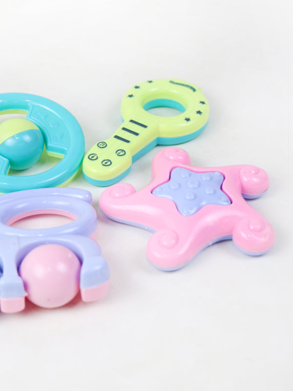 TOY13 4 PCs Baby Rattles Set