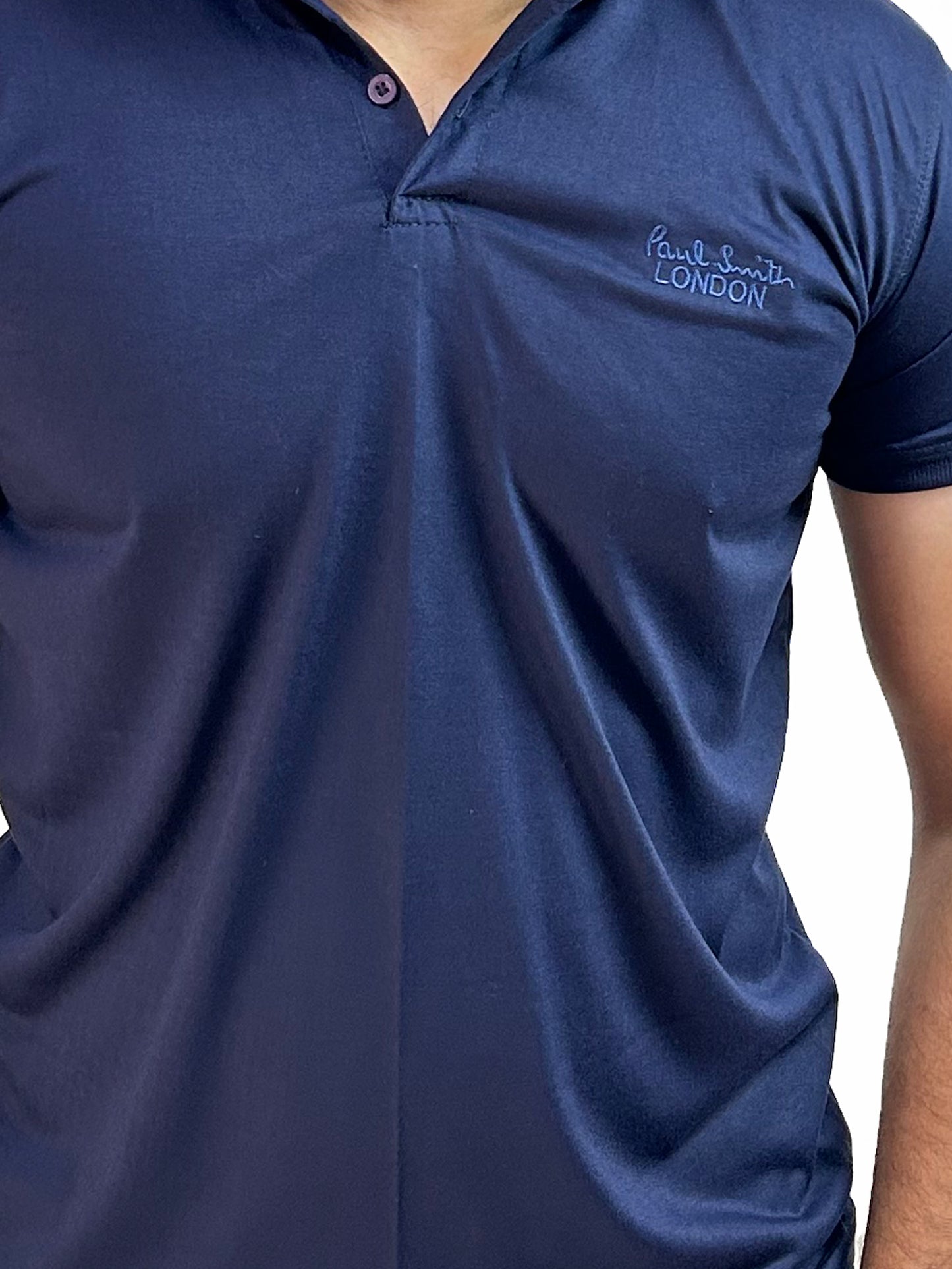 Navy Blue Plain Polo T-Shirt For Men MG MTS99