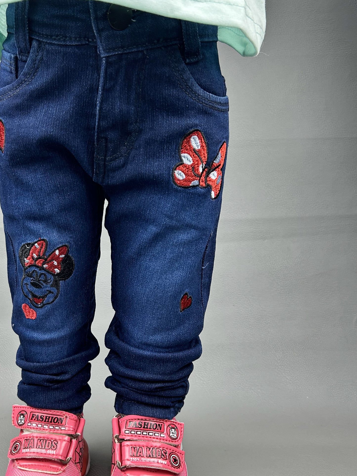 3Yrs - 13Yrs Navy Blue Stretchable Denim Jeans For Girls GJ09