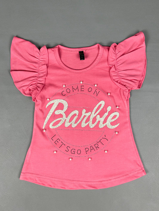 2.5Yrs - 7Yrs Barbie Pink T-Shirt For Girls TB GTS29