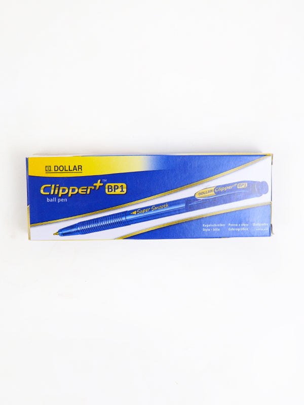Pack Of 10 Dollar Clipper+ Ball Pen - Blue – The Cut Price