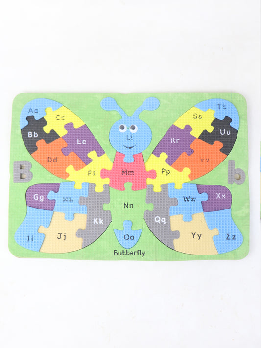 Matt Foam Alphabet Puzzle Board Butterfly Shaped