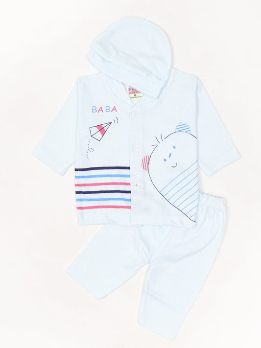 HG Newborn 3Pcs Gift Set 0Mth - 3Mth BABA Light Blue