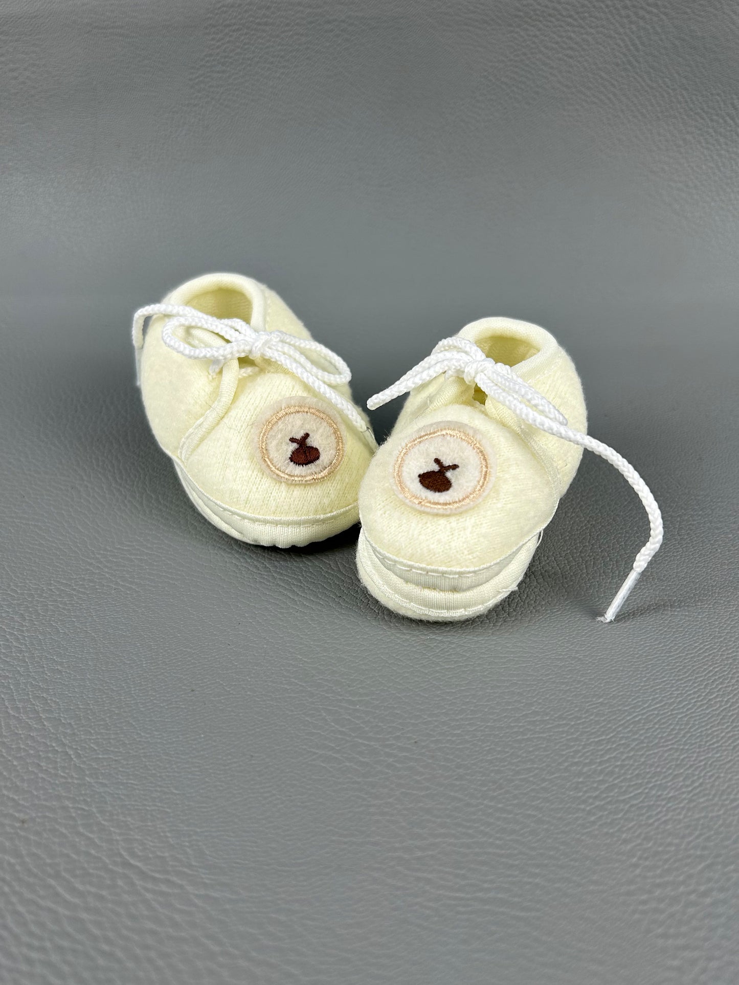 Yellow Basic Booties For Newborn NB05