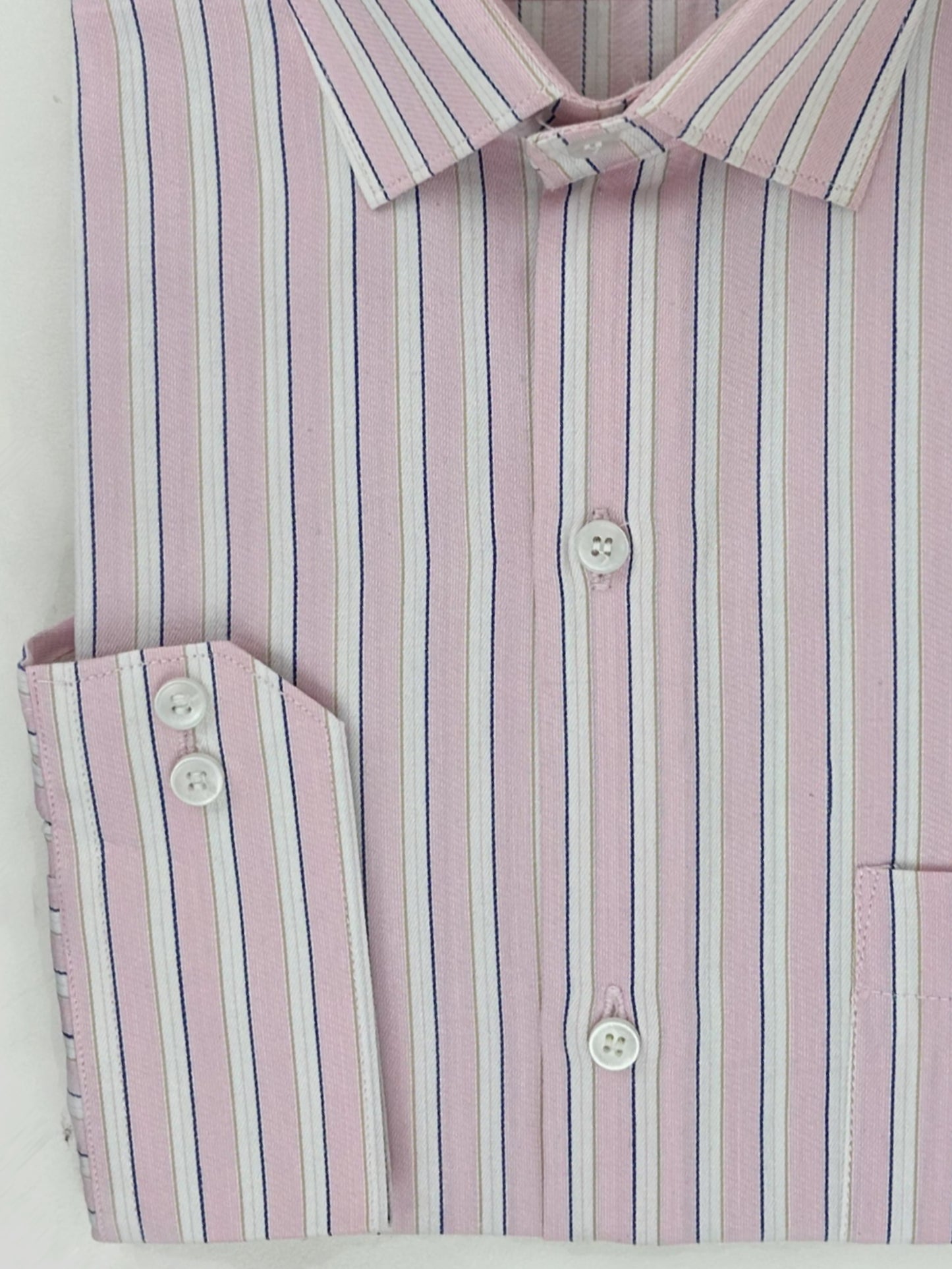 Pink Lines Formal Dress Shirt For Men ZH MFS224