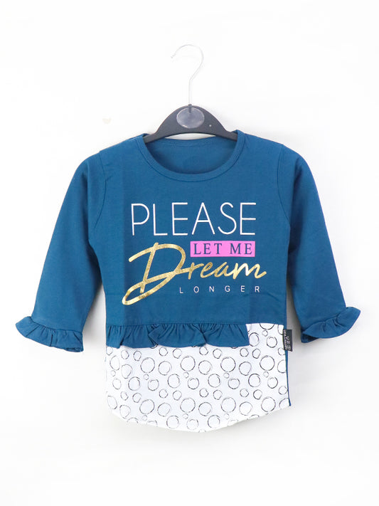 ATT Girls T-Shirt 3.5 Yrs - 9 Yrs Dream Sea Blue