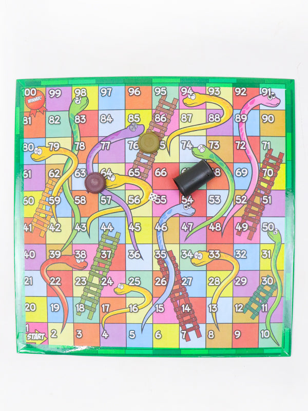 2 in 1 LUDO + Snakes And Ladders Set - 12" x 12"
