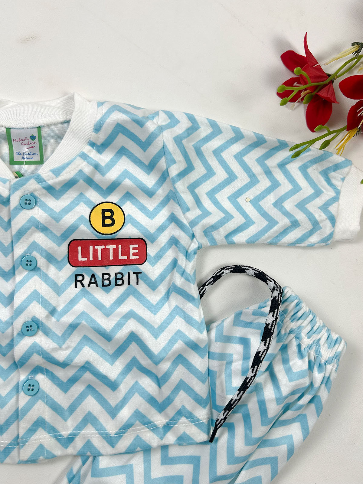 0Mth - 3Mth Blue Baba Suit For Newborn NBS832