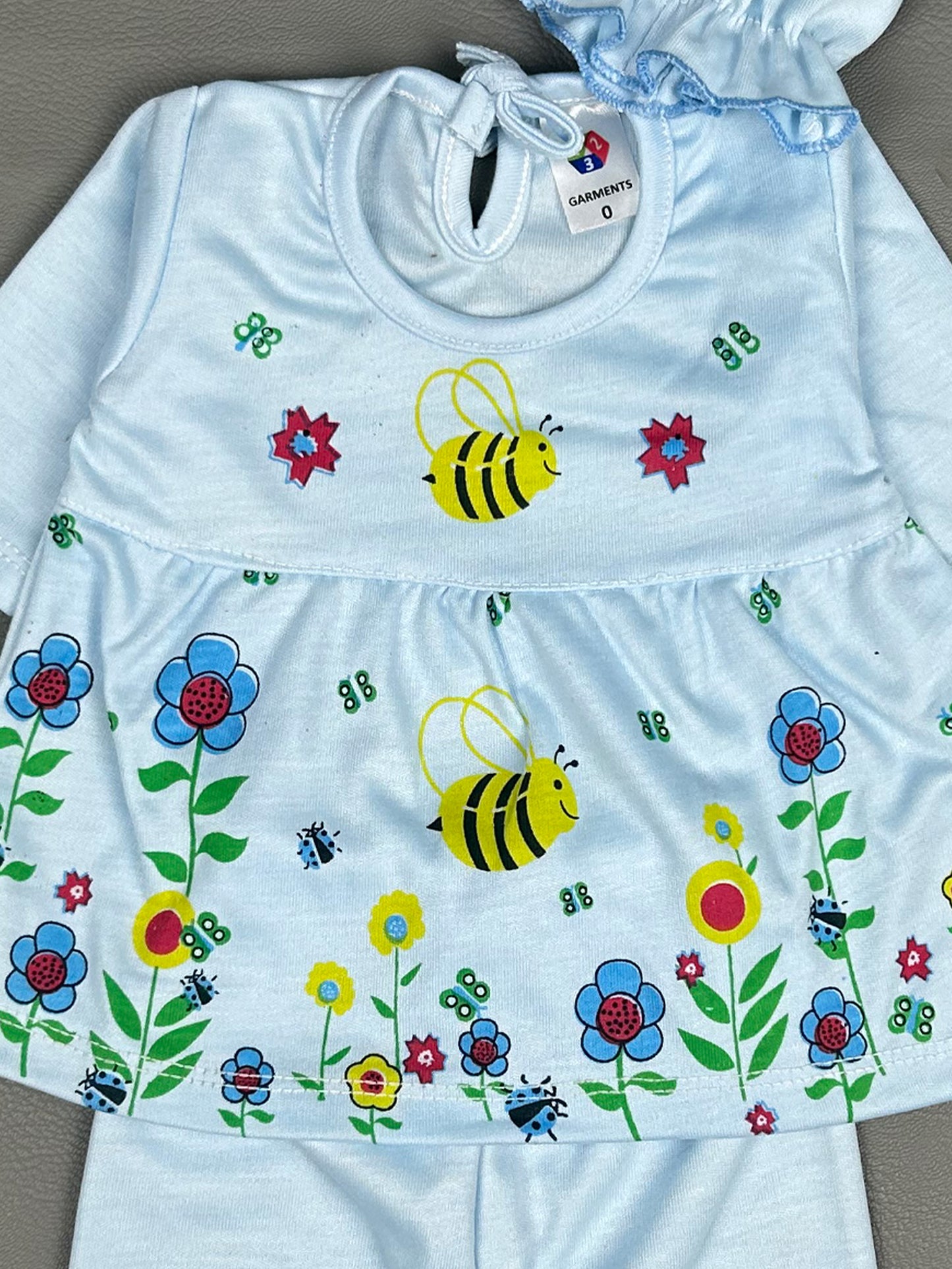 0Mth - 3Mth Bee Light Blue Baby Suit For Newborn NBS290