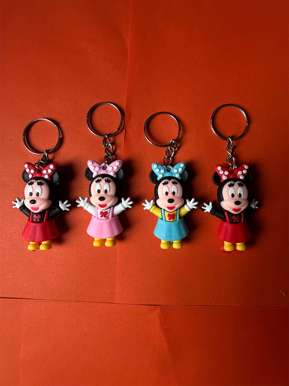 KC45 Pack of 4 Minnie Mouse Key Chain Multicolor
