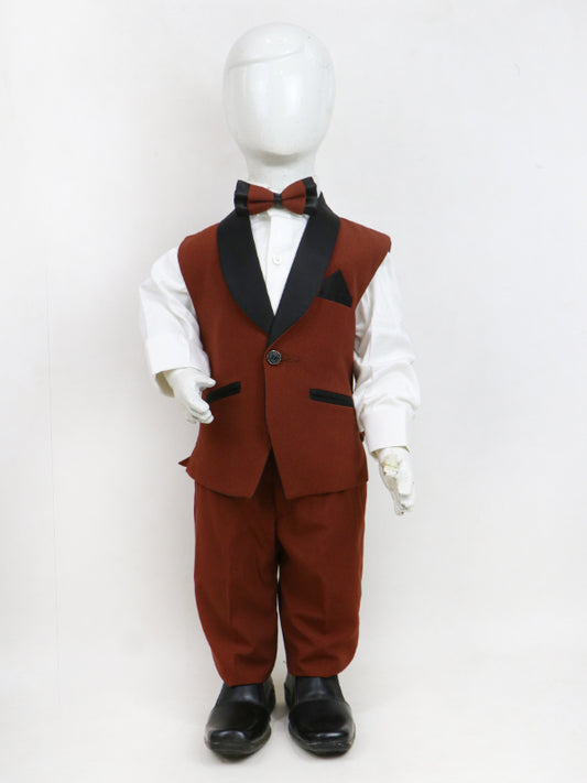 BCP07 4 PCS Suit for Boys 6Mth - 14Yrs Brown