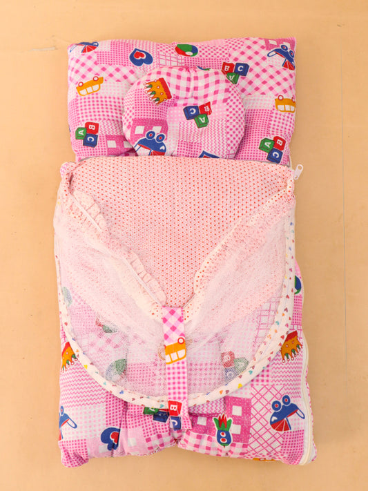 Pink Sleeping Bag With Mosquito Net For Newborns N NBSB08