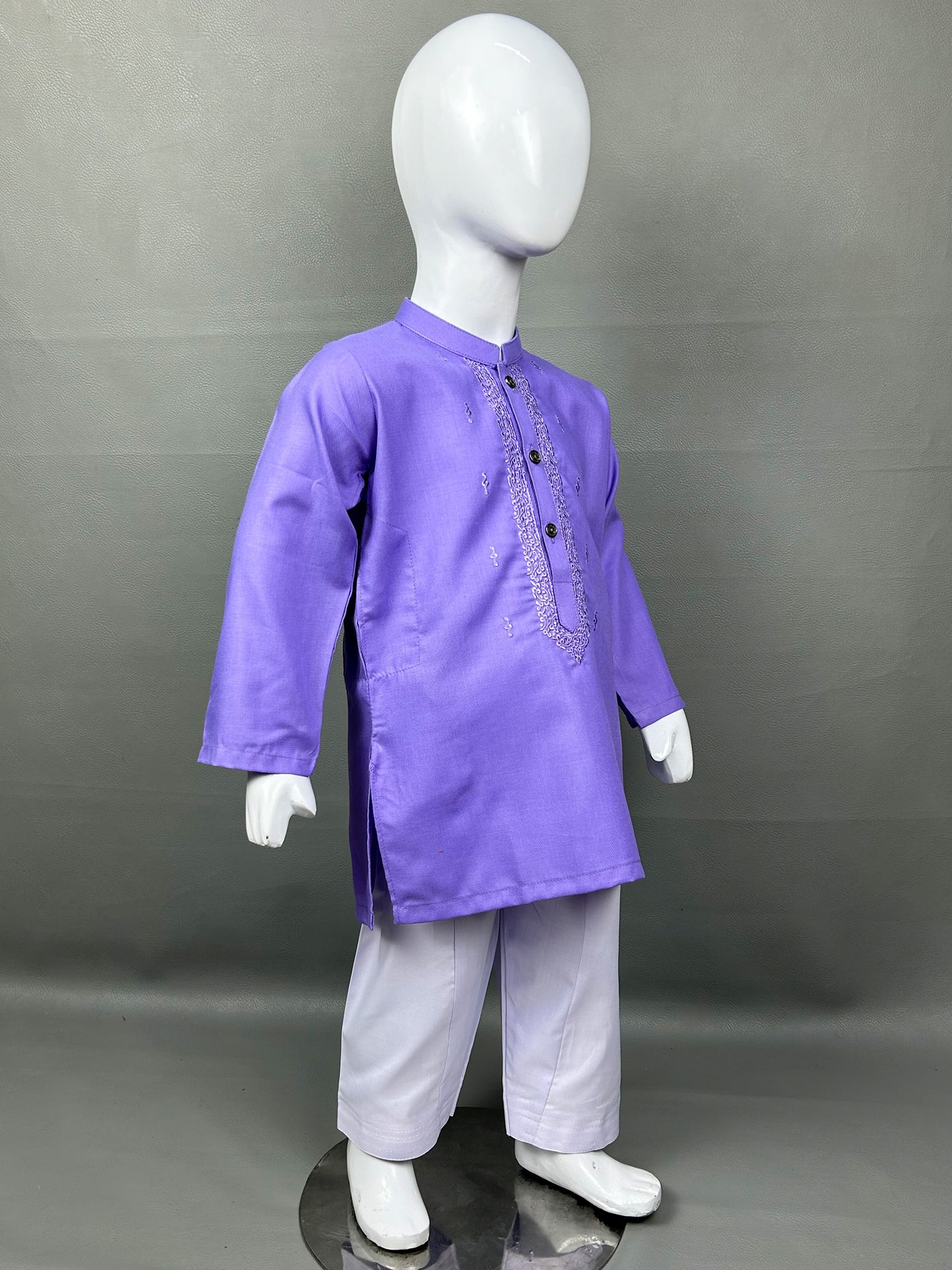 2Yrs - 14Yrs 720 Light Purple Kameez Shalwar Suit For Boys AM BKS122