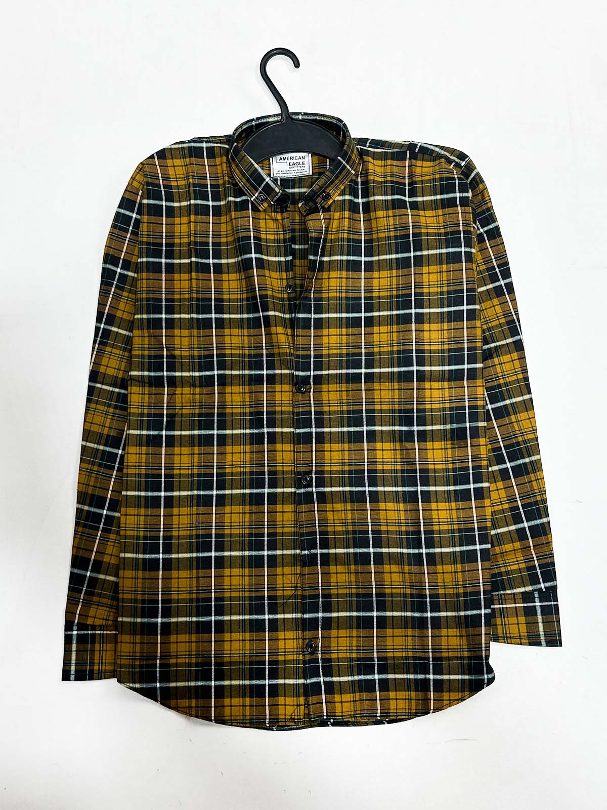 Yellow Checks Casual Shirt For Men MCS140