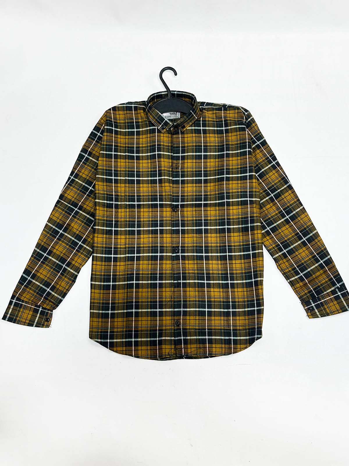 Yellow Checks Casual Shirt For Men MCS140