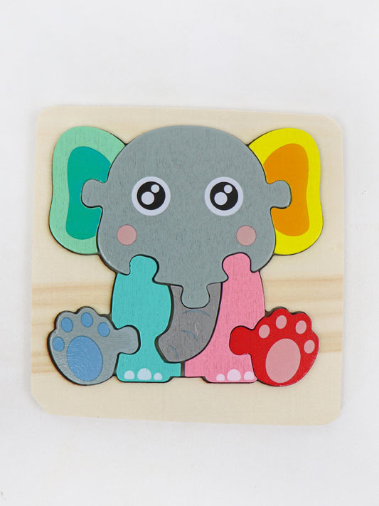 Wooden Elephant Decorative Art Jigsaw Puzzle for Kids