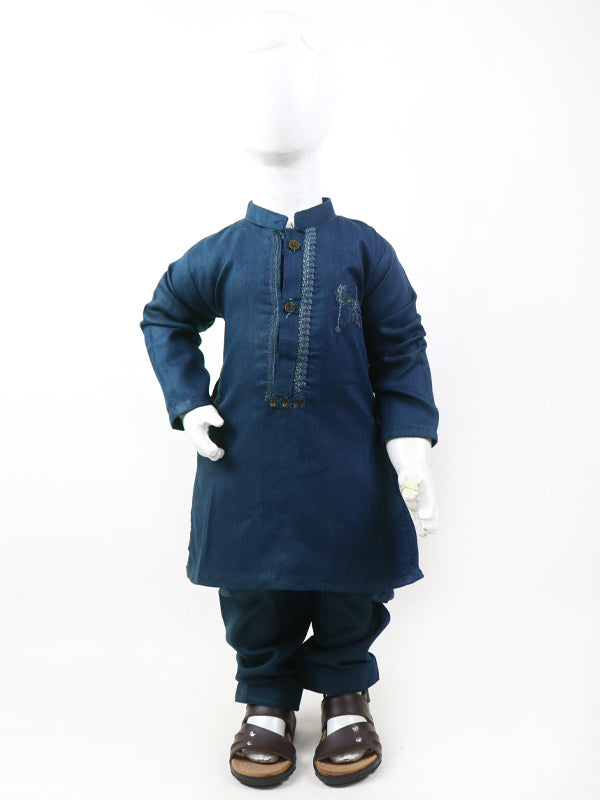 BKS23 IQ Boys Shalwar Kameez Suit 2Yrs - 14Yrs Blue