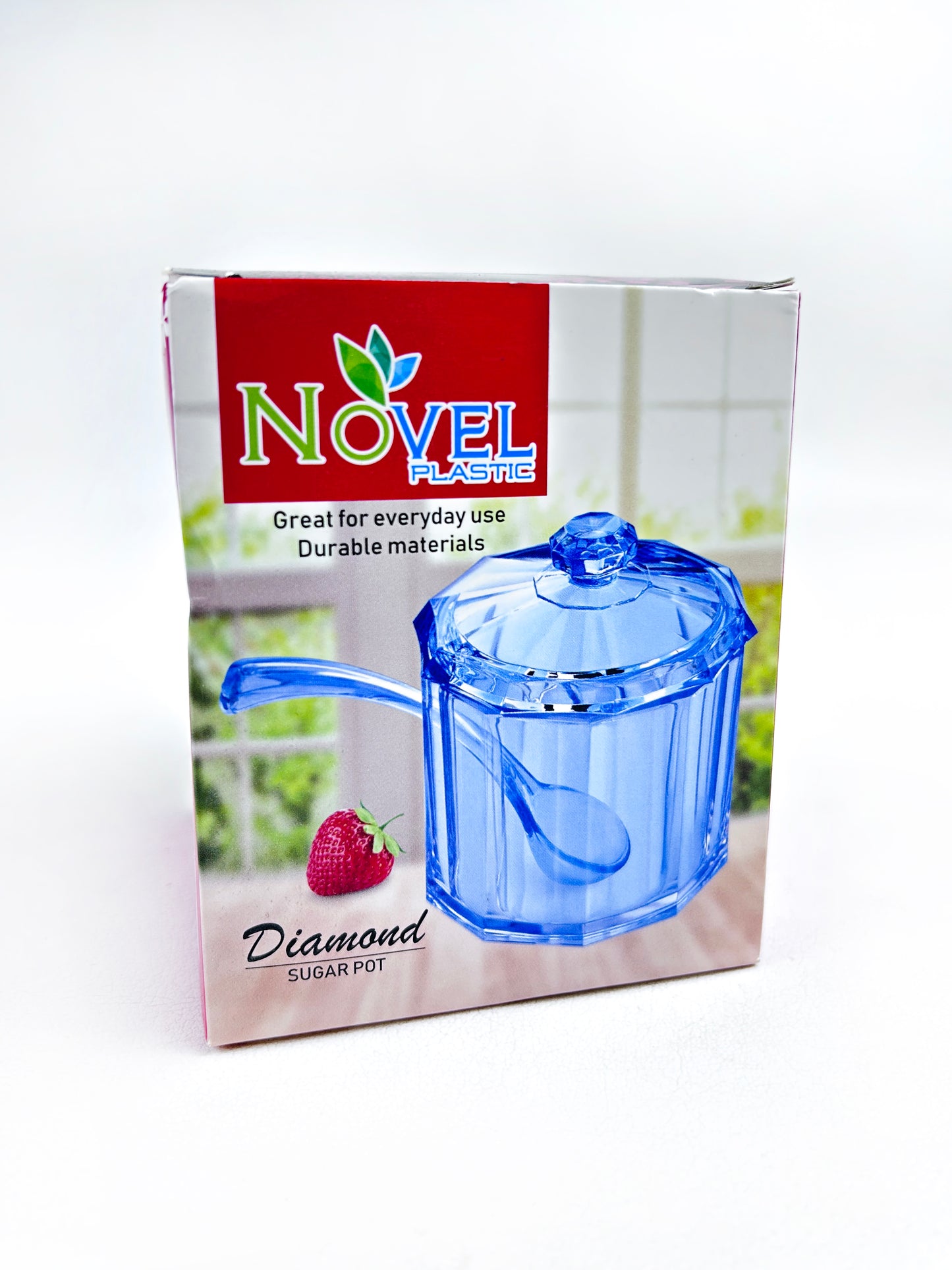 Purple Plastic Novel Sugar Pot Use Multipurpose
