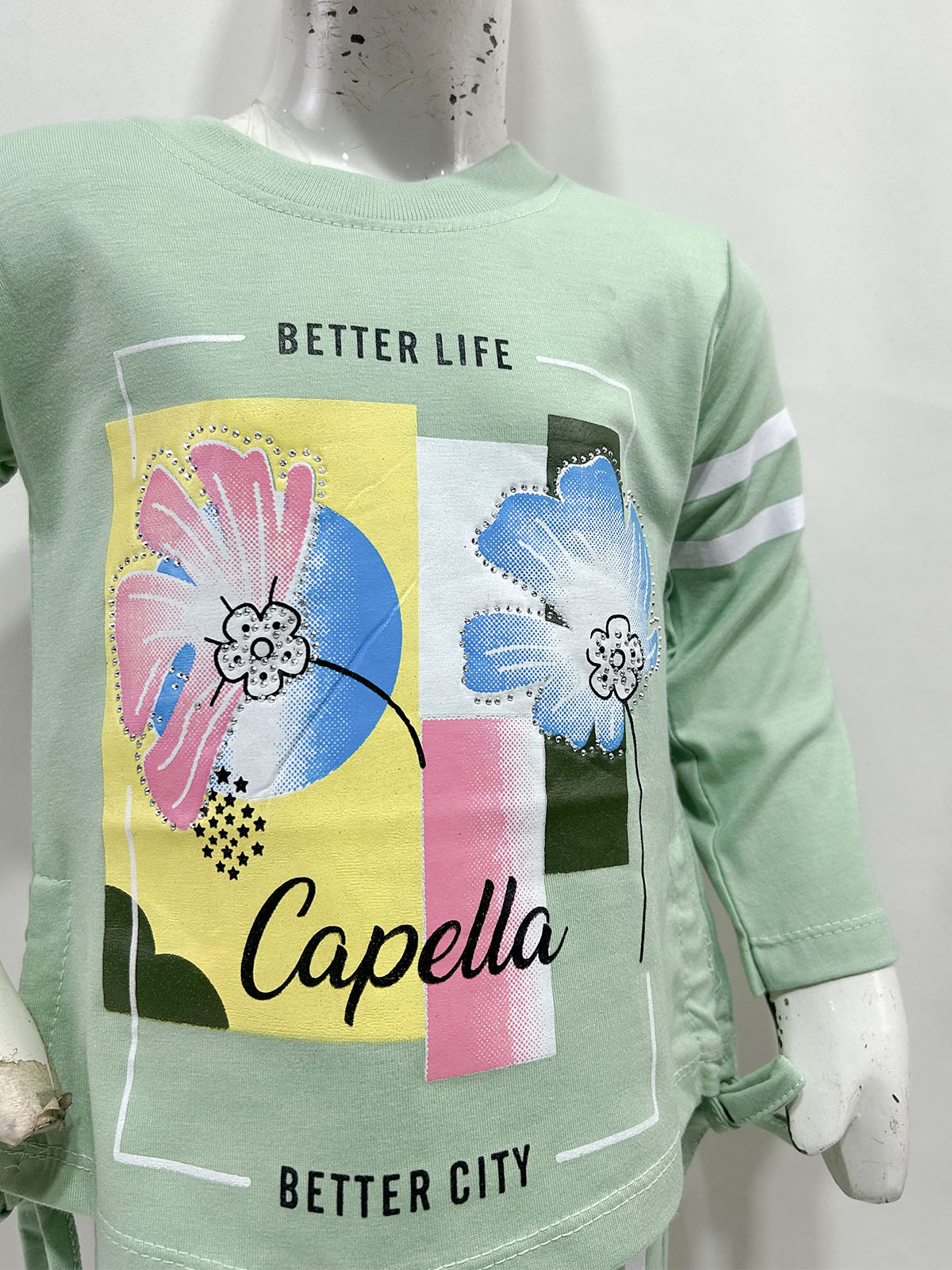 1Yr - 4Yrs Light Green Capella Suit For Girls GS584