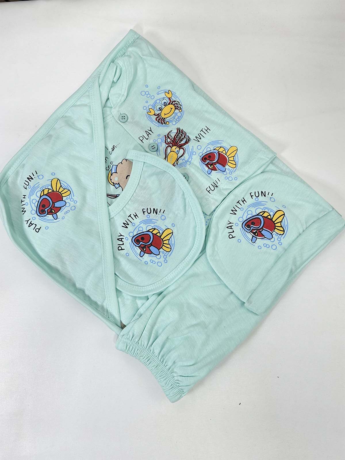 0Mth - 3Mth Green 5Pcs Gift Set For Newborn HG NBGS244