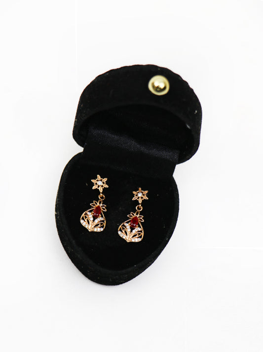 Fancy Earrings D-04 Maroon