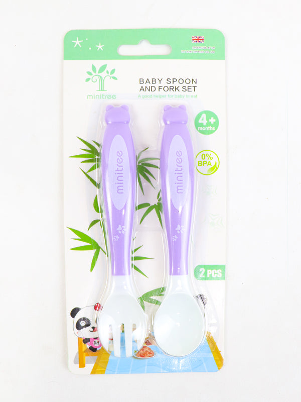 Baby Spoon Fork Set Purple