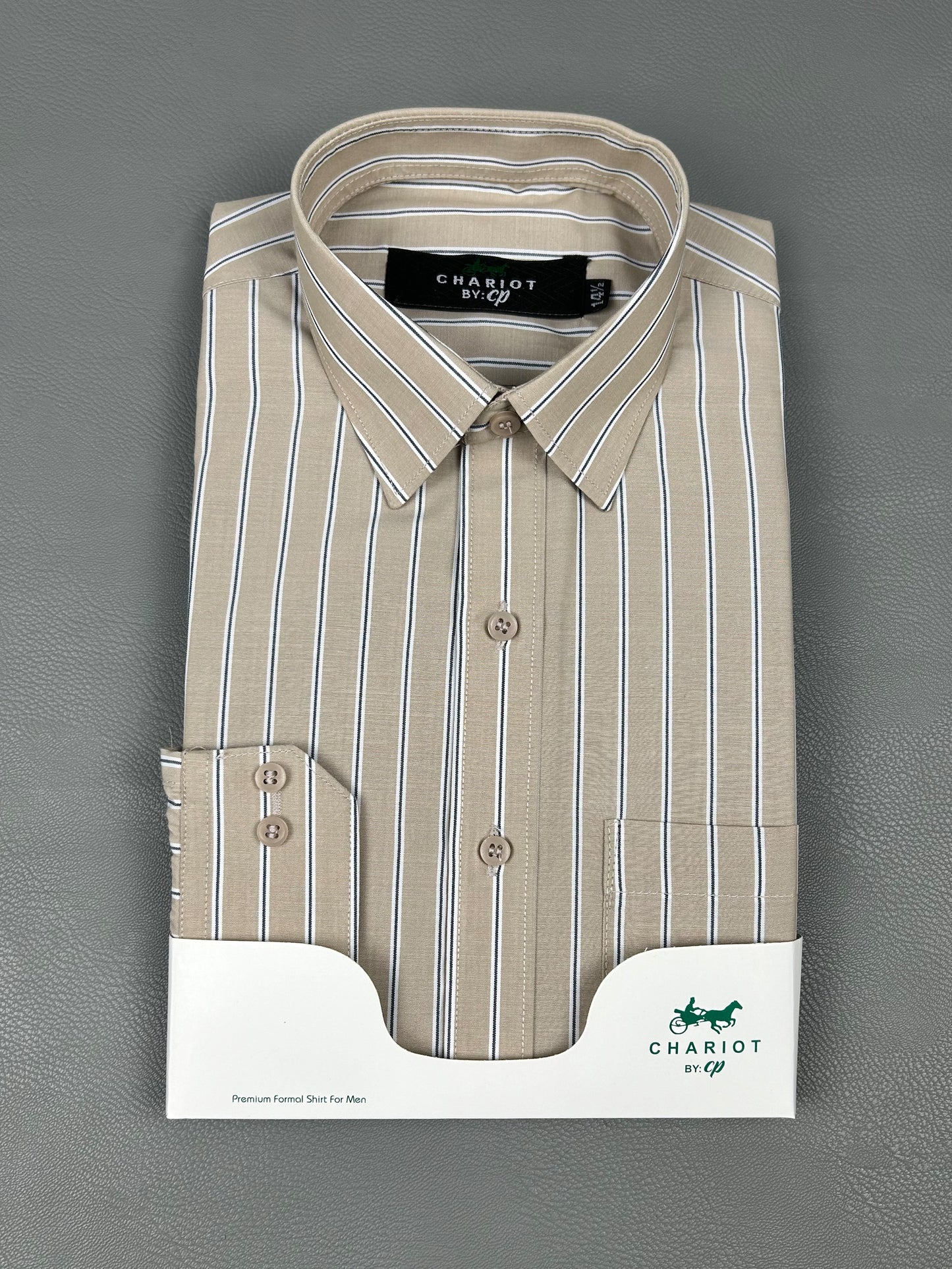 Light Brown Formal Dress Shirt For Men MFS197