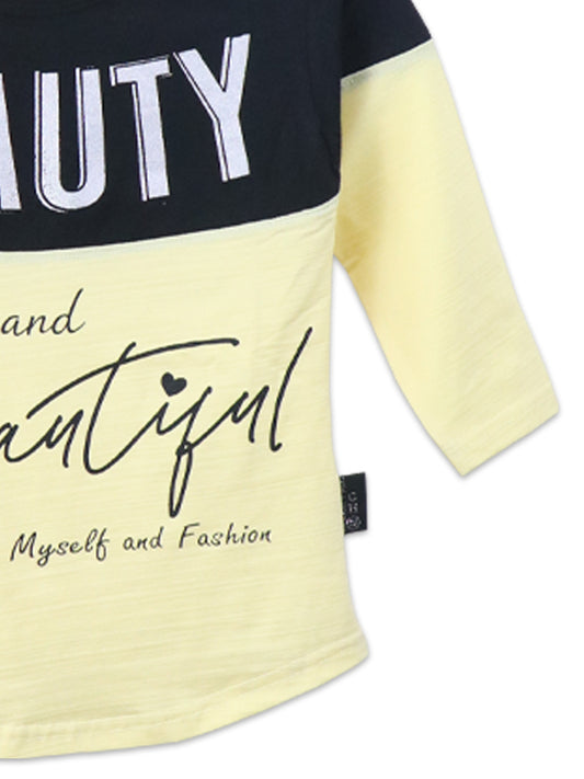 ATT Girls T-Shirt 3.5 Yrs - 9 Yrs Beauty Light Yellow