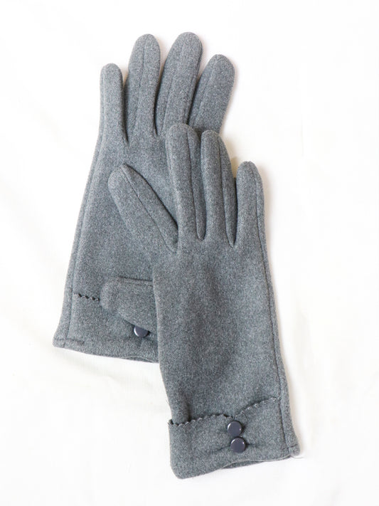 Grey Women's Winter Gloves / Girls Winter Gloves / Full Finger Gloves WG03