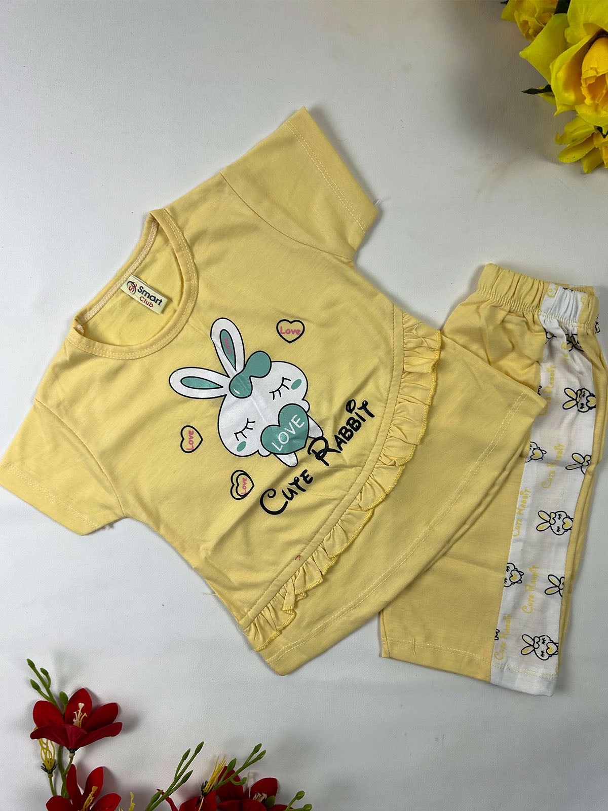 1Yr - 4Yrs Yellow Suit For Girls GS577
