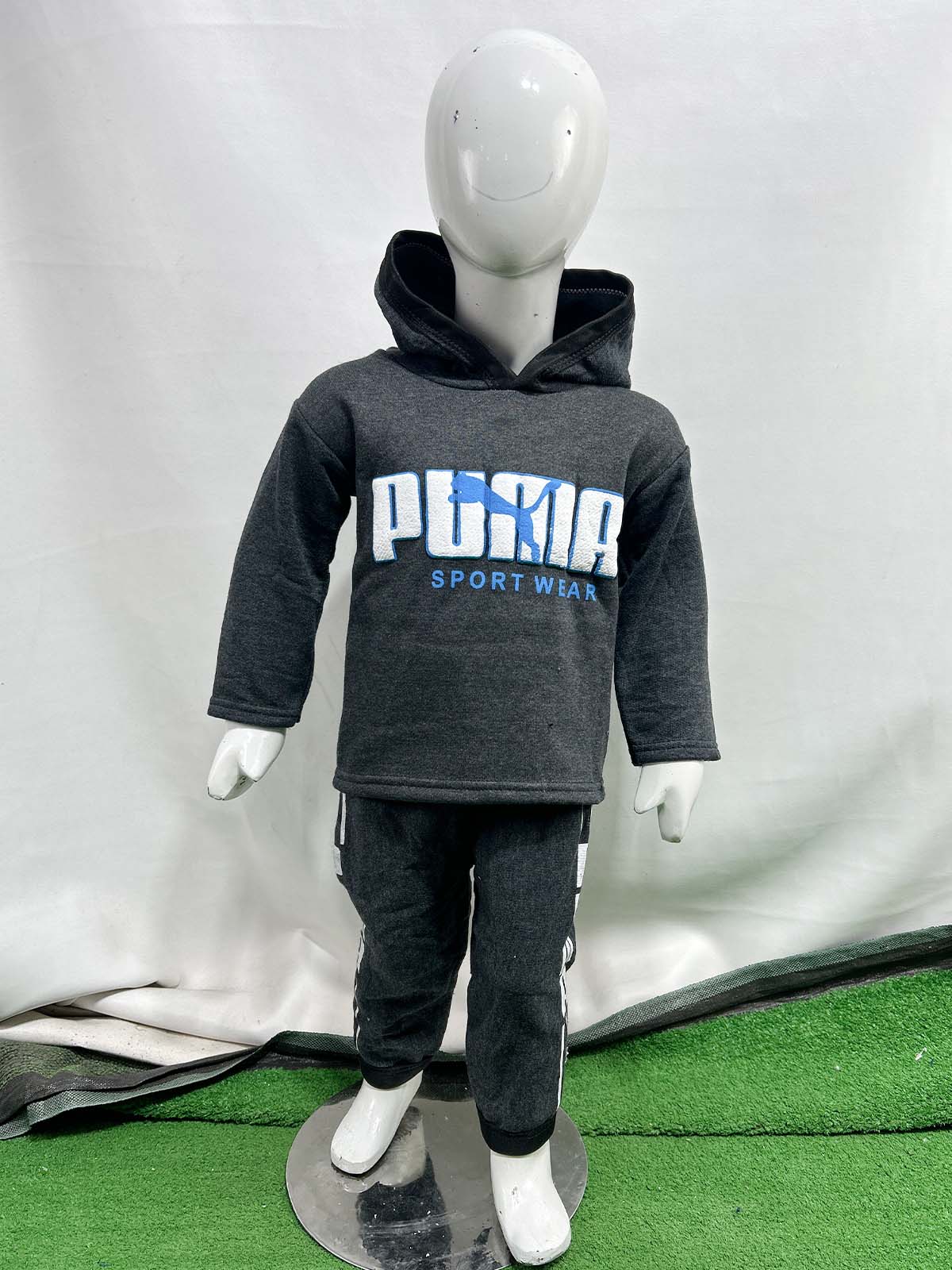 2Yr - 5Yrs Fleece PU Black Suit For Kids SH BS542