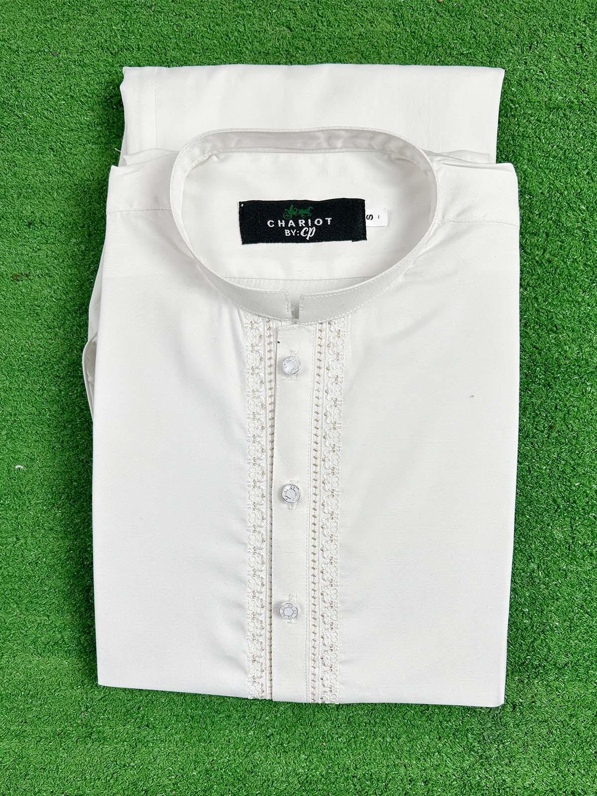 880-1 White Stitched Suit Kameez Shalwar For Men MSK274