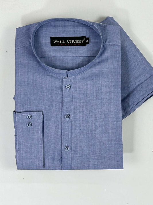 P831-1 Blue Stitched Kurta Pajama Suit For Men MSK281