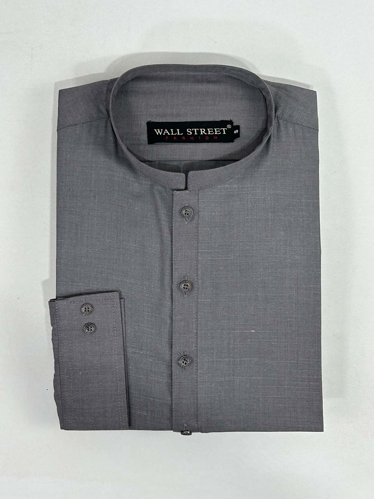 P837-1 Charcoal Stitched Kurta Pajama Suit For Men MSK289