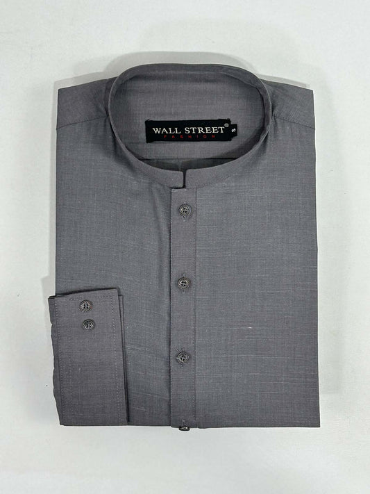 P837-1 Charcoal Stitched Kurta Pajama Suit For Men MSK289