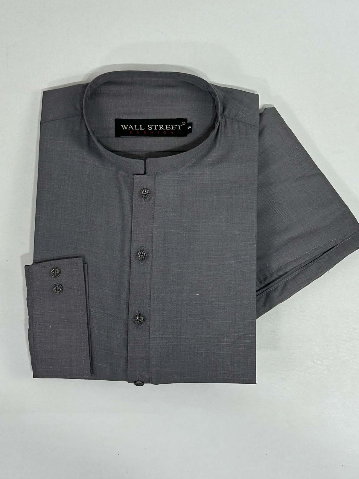 P837-1 Charcoal Stitched Kurta Pajama Suit For Men MSK289