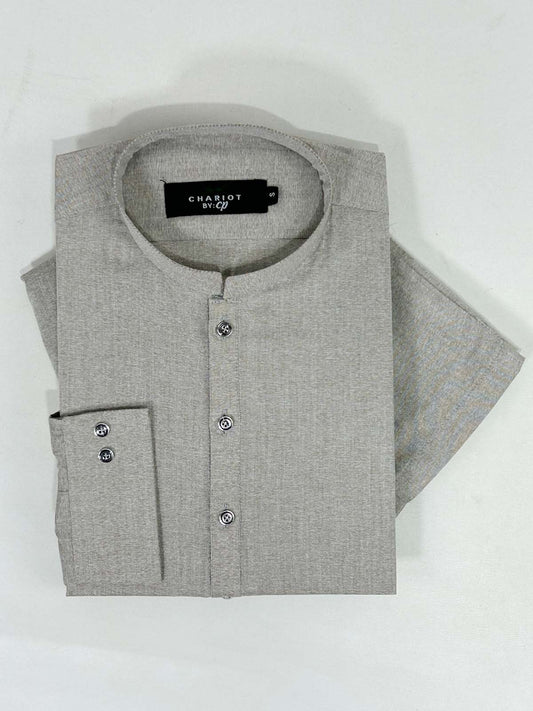 P875-1 Ash Grey Stitched Kurta Pajama Suit For Men MSK291