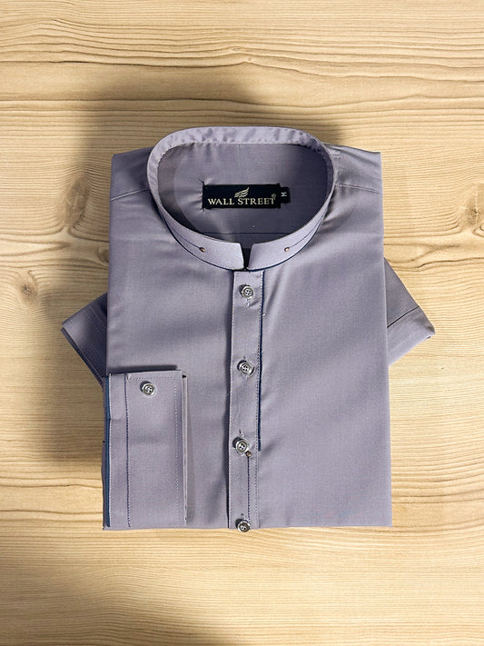 916-12 Purple Stitched Suit Sherwani Collar Kameez Shalwar For Men MSK406