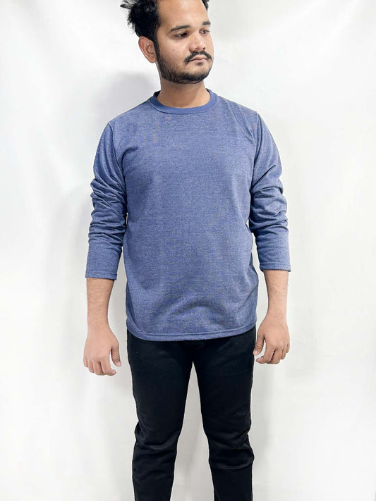Dark Blue Full Sleeve T-Shirt For Men MTS406