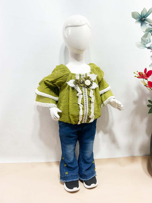 1Yr - 4Yrs Green Suit For Girls TG GS467