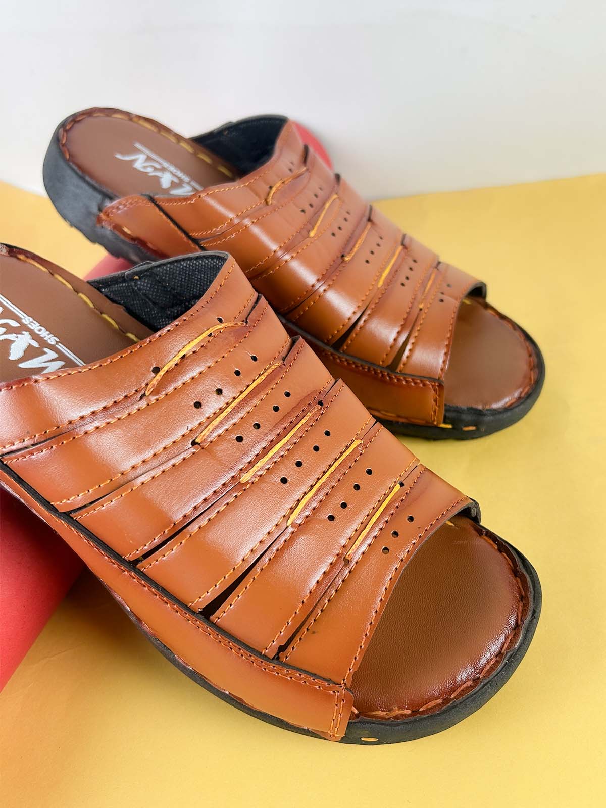 Rust Casual Slippers for Men MC172