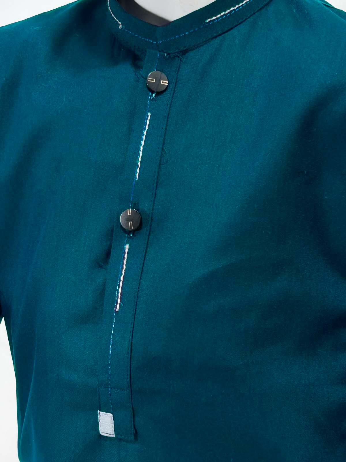 918 2Yrs - 16Yrs Teal Kameez Shalwar Suit For Boys AM BKS183