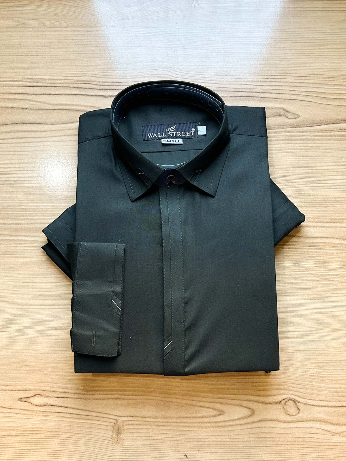 965-1 Green Stitched Suit Shirt Collar Kameez Shalwar For Men MSK419