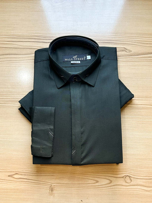 965-1 Green Stitched Suit Shirt Collar Kameez Shalwar For Men MSK419